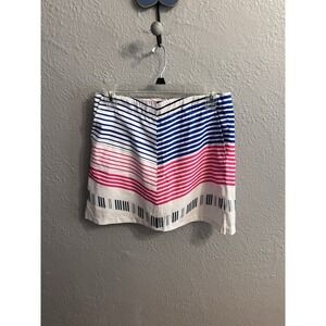 Lady Hagen Golf Skort's‎ Size 2 Womens Pockets White Striped
